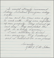 Rancho Penasquitos Testimonial